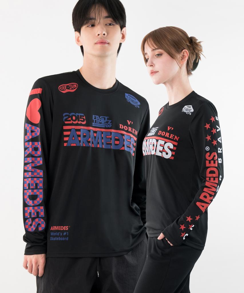 ARMEDES [2Pack] Art Graphic Functional Long Sleeve T-Shirt Ar-215 (3 Colors)