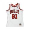 Maillot NBA - Mitchell & Ness - Dennis Rodman - Chicago Bulls 1995-96 - Blanc - Taille M/L