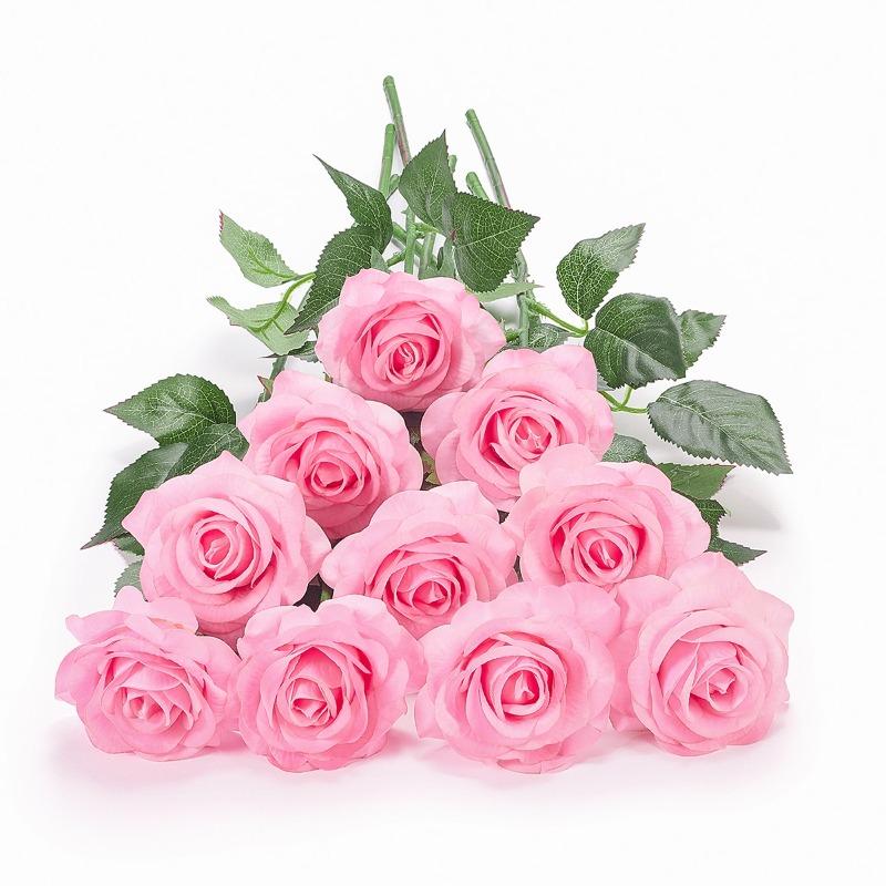 12 шт. искусственных шелковых роз, искусственные цветы, розы, цветы, цветочная композиция, букет для дома, свадьбы, вечеринки, сада, свадебного украшения