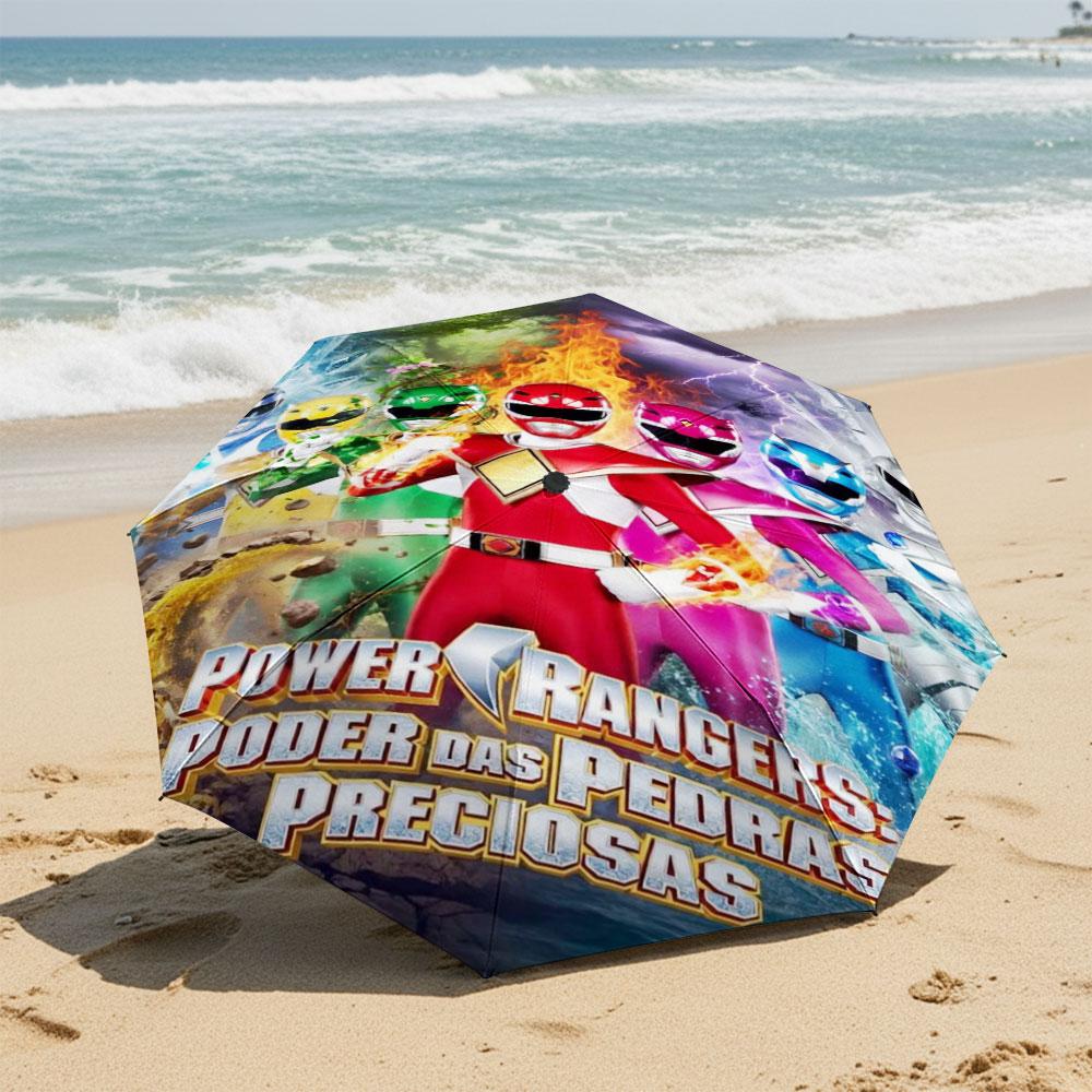 Superhero Power Rangers Umbrella Manual Open Close Umbrella Anti-UV Sun Rain Dual Use Umbrella
