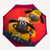Custom Name Shaun the Sheep Theme Automatic Umbrella, Lightweight & Portable, 8 Rib, Perfect for Outdoor Travel, Birthdays, Christmas, Gifts.