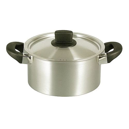 Maruyama Giken SOUEN 20cm 3.2L Stainless Steel Saucepan SE-04, Induction and Gas Stove Compatible, Flat Bottom, Made In Japan, Tsubame-Sanjo
