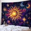 VIKAMA Космический Галактический Гобелен Золотое Солнце Планета Новолуние Звездное Небо Спецэффекты Научно-фантастическая Тема Декор Спальни