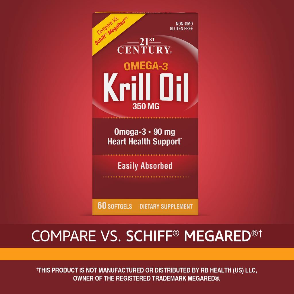 21st Century Krill Oil, 300 Mg, 60 Softgels