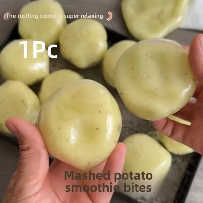 Реалистичный Сквиш-мячик «Картофельное пюре», Текстурный, Хрустящий Звук, Игрушка-Сжималка для Снятия Стресса