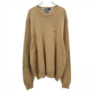 Polo by Ralph Lauren 90-е Старый Свитер с длинным рукавом Коричневый трикотаж Мужской Б/у