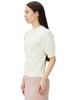Natural Beauty Basic Puff Sleeve Knit Women's Sweater, Off-White