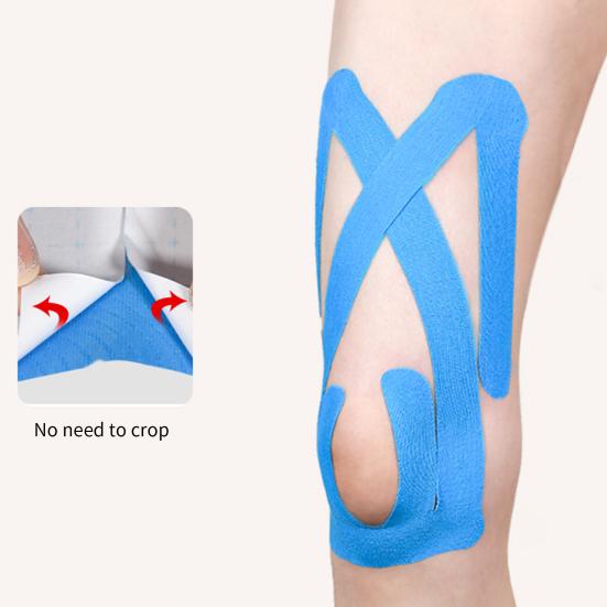 10 шт. предварительно нарезанной кинезиологической ленты для колена, водонепроницаемая спортивная лента для поддержки колена, спортивная фитнес-лента для бега, пешего туризма, верховой езды