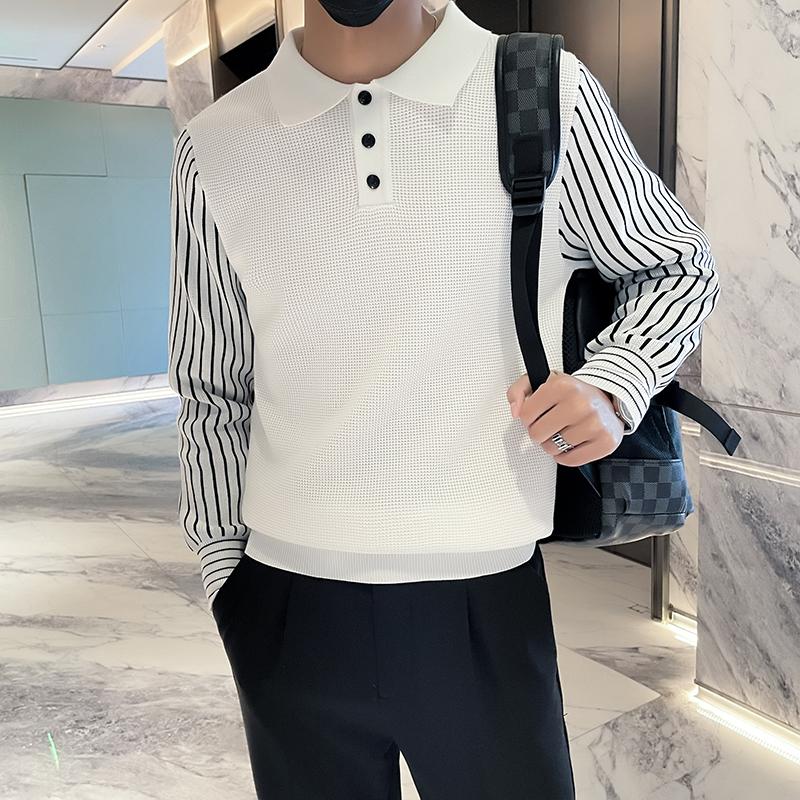 Утолщенный свитер из двух частей с воротником рубашки, осенне-зимний трикотаж в корейском стиле для молодежи, теплый свитер для отдыха