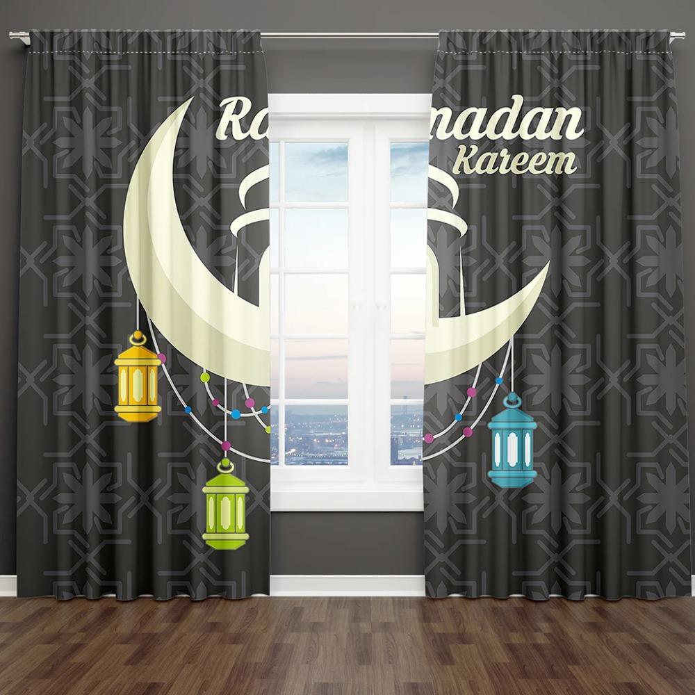 Винно-красный роскошный золотой свет Рамадан Карим оконные шторы жалюзи для гостиной спальни ванной кухни двери домашнего декора2 шт.