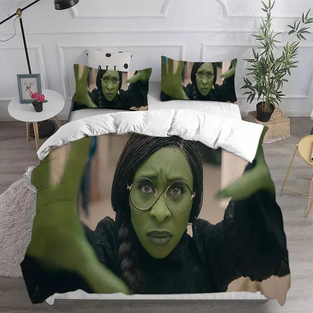 Комплекты постельного белья W-Wicked Witch Набор пододеяльника Кинг Квин Твин Дабл Набор чехла для одеяла Для домашнего декора С наволочкой