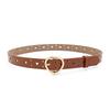 Faux Leather Buckle Belt Heart-shaped Pin Girls Dress Belt Youth Kids Waist Belt  for Kids