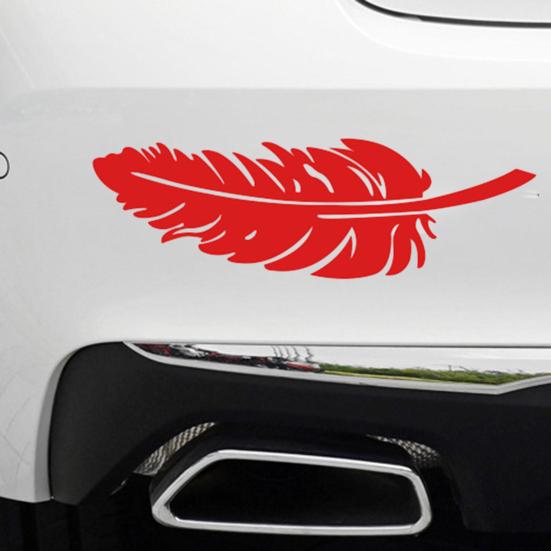 Автомобильная наклейка с перьями, автомобильный бампер, покрытие от царапин, водостойкая съемная самоклеящаяся декоративная наклейка для домашних животных, автомобильные принадлежности