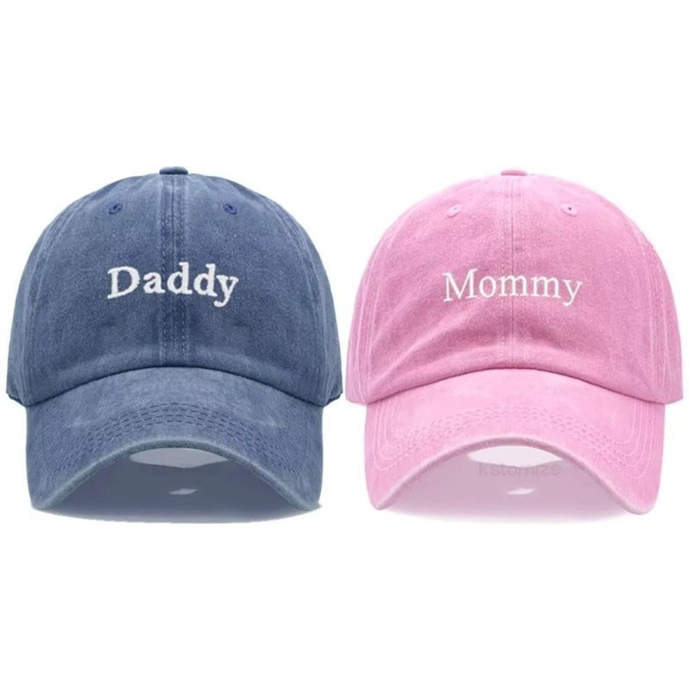 Adjustable Daddy & Mommy Baseball Cap Letter Embroidered Dad Hats  For Man Women