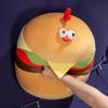 Творческий мультфильм Моделирование Гамбургер Курица Подушка Плюшевая игрушка Кукла Фотография Диван Подушка Детские игрушки Подарок
