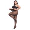 Plus Size Hollow Stretch Tight Black Lace Stockings Fishnet Pantyhose  Oversized Women's Mesh Sexy Stocking Tights XXL