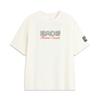 Li Ning Bad Five Fashion Versatile Casual Loose Round Neck Letter Print Short Sleeve T-Shirt Men Tops Off-White AHSVA13-1