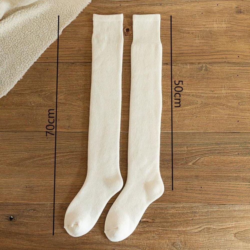 Хлопковые длинные облегающие гольфы однотонные выше колена модные гетры осенне-зимние