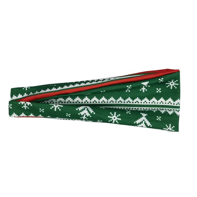 Merry Christmas Headbands for Women Hairband Sports Fitness Yoga Running Sweatband Snowman Snowflake Headwraps Fashion Headwear Hair Accessories Gifts