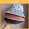Sunshade Summer Bucket Hat Cotton Denim Material And Embroidered Women Cartoon