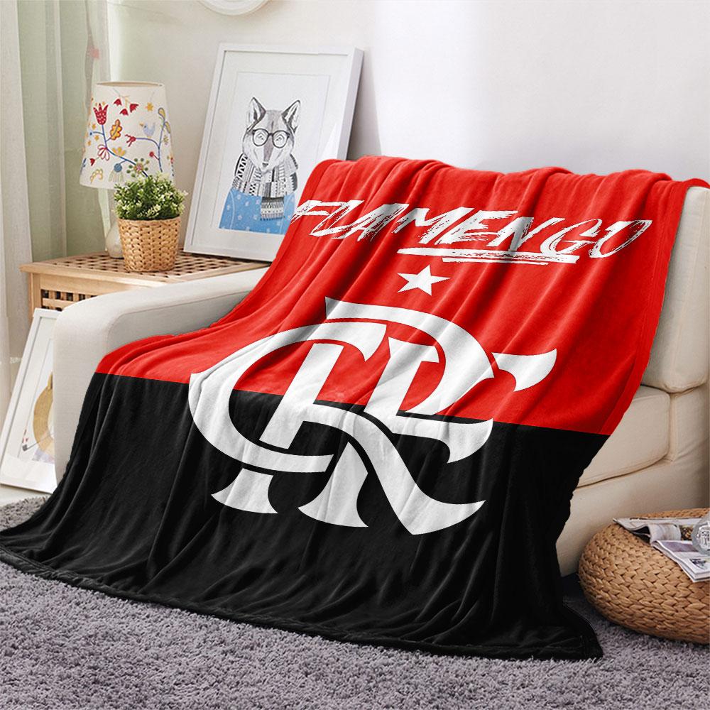 1PC Clube de Regatas do Flamengo Patterned Flannel Blanket Suitable For All Seasons for Home Decor Warmth and Comfort Gifts Holiday Present