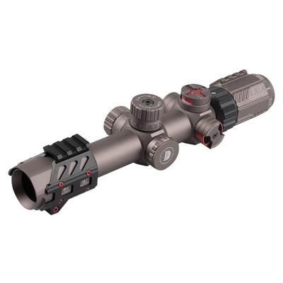DISCOVERY WG 1.2-6x24 IRAI Подсветка Короткий Прицел (с планкой Пикатинни, уровнем и индикатором угла), Черный, планка 20 мм, переменное увеличение