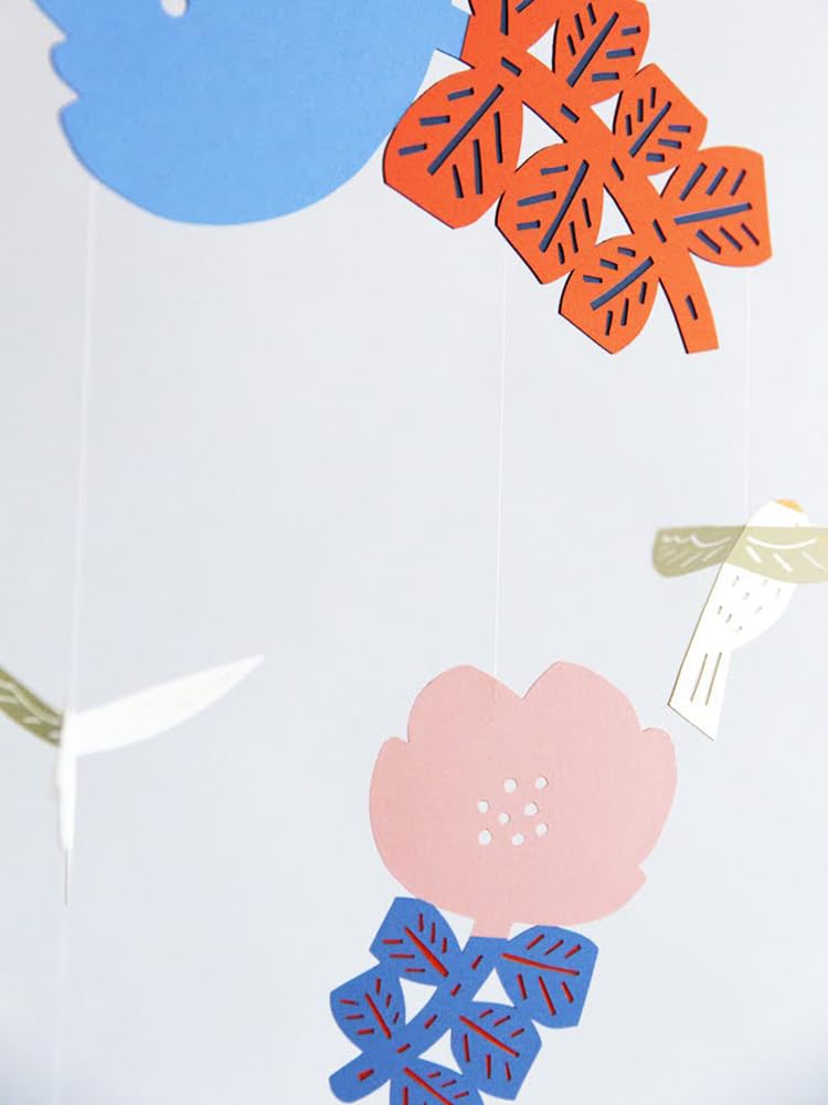 Mobile "Flowers and Hummingbird" Adult Interior W30cm x H53cm Mobile Brand Born in Japan