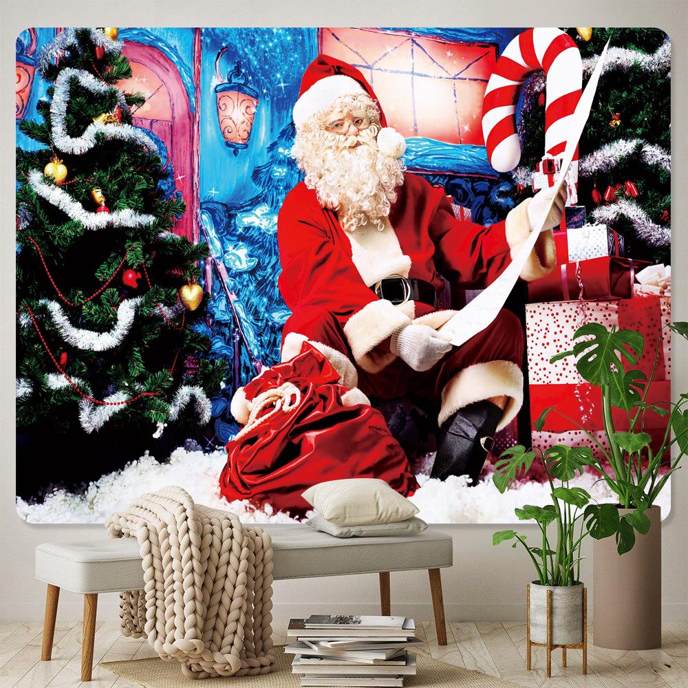 Домашний декор, рождественский настенный художественный гобелен, психоделическая рождественская елка, хиппи, декор в стиле бохо, фон, ткань, Tapisserie de Noël
