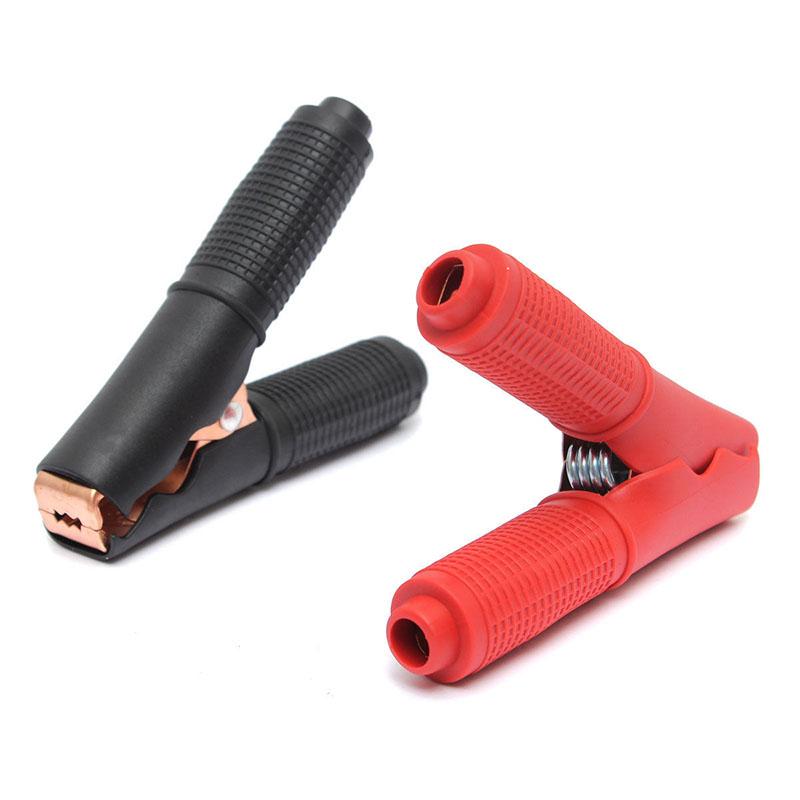2Pcs Car Vehicle Battery Test Alligator Crocodile Clips Clamp Red+Black Testing