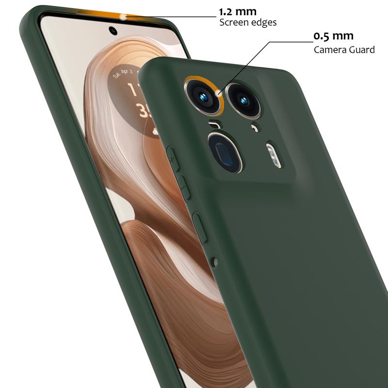 For Motorola Edge 50 Fusion,50 Pro, 50 Ultra,X50 Ultra Case Magnetic Soft Liquid Silicone Strap Cover with Microfiber Lining