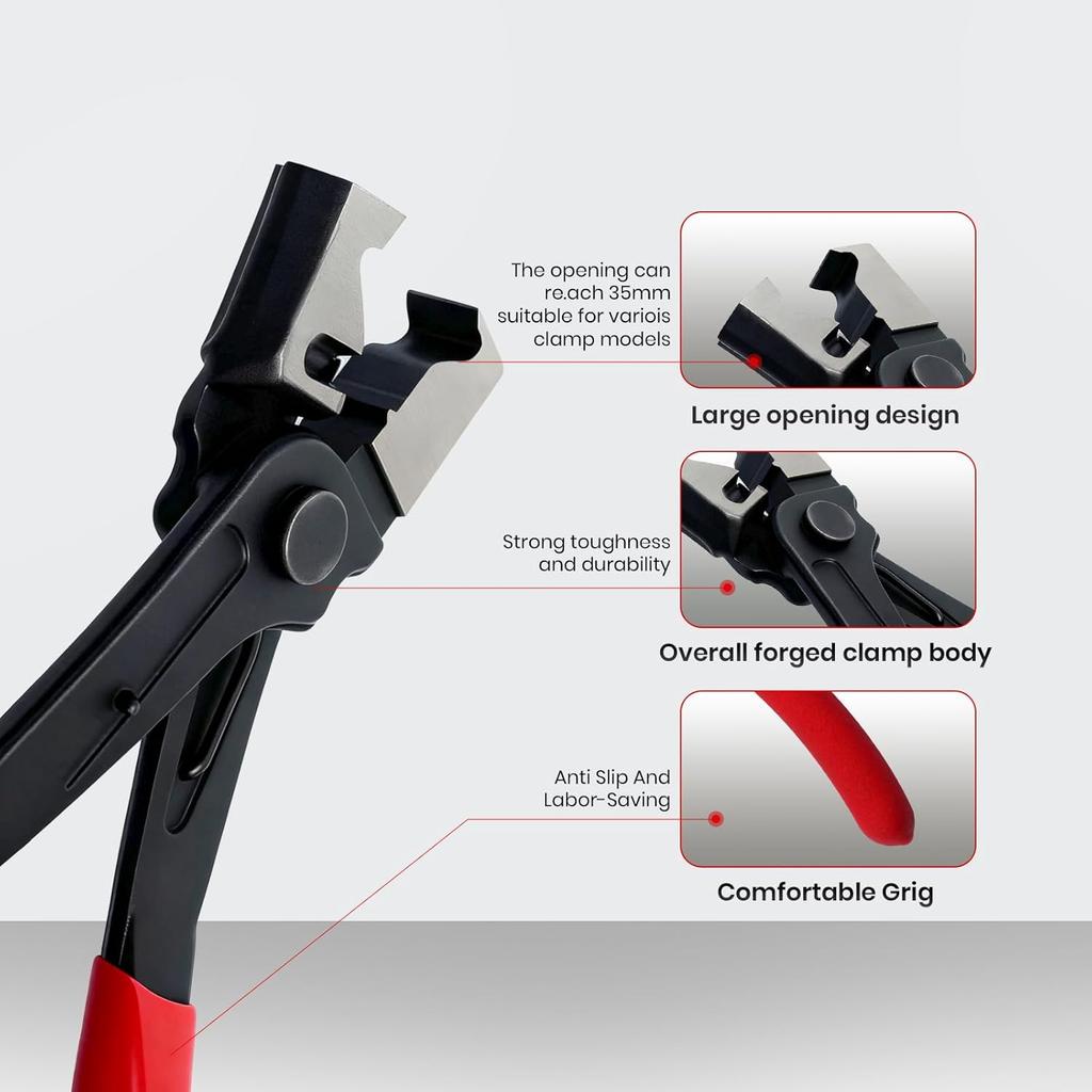 Плоскогубцы для разъединения электрических контактов, 4 шт., Автомобильные инструменты, Съемник зажимов топливной магистрали, Плоскогубцы для катушки зажигания, Красные