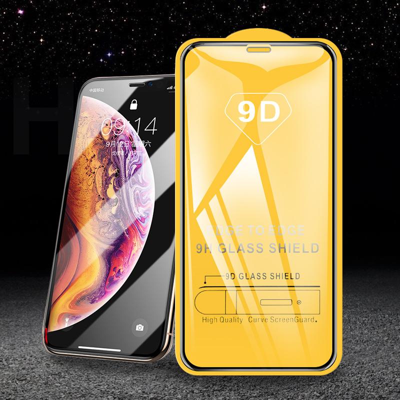 Закаленное стекло 9D с шелкографией для Apple 12 iPhone14 /11ProMax 13 защитная пленка