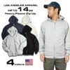 LOSANGELES APPAREL HF10 14oz Heavy Fleece Hooded Ash XXL Zip-Up Sweatshirt, Gray,