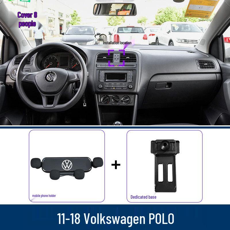 Автомобильный держатель телефона для Volkswagen POLO: Крепление в вентиляционное отверстие и поддержка навигации