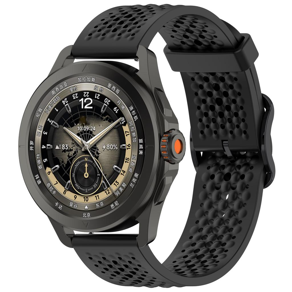 For Samsung Galaxy Watch FE 40mm/Watch7 44mm/40mm Silicone 20mm Multiple Holes Breathable Watch Strap