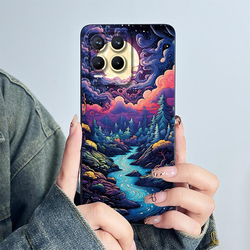 For OPPO Realme 8 4G RMX3085 Phone Case Realme8 Pro 4G RMX3081 Soft Capa Coque Sweet Painted Cartoon Shell Printed Funda Cover