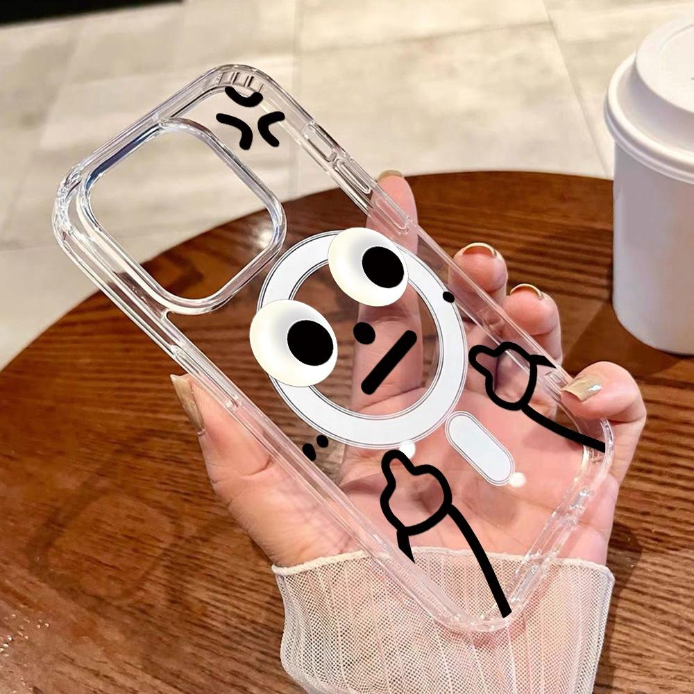 Магнитный чехол для телефона для iPhone 12 14 16 17 Pro 17 16 15 14 13 12 Pro Max 12 13 14 15 16 Высококачественный противоударный чехол Полная защита Милый стиль