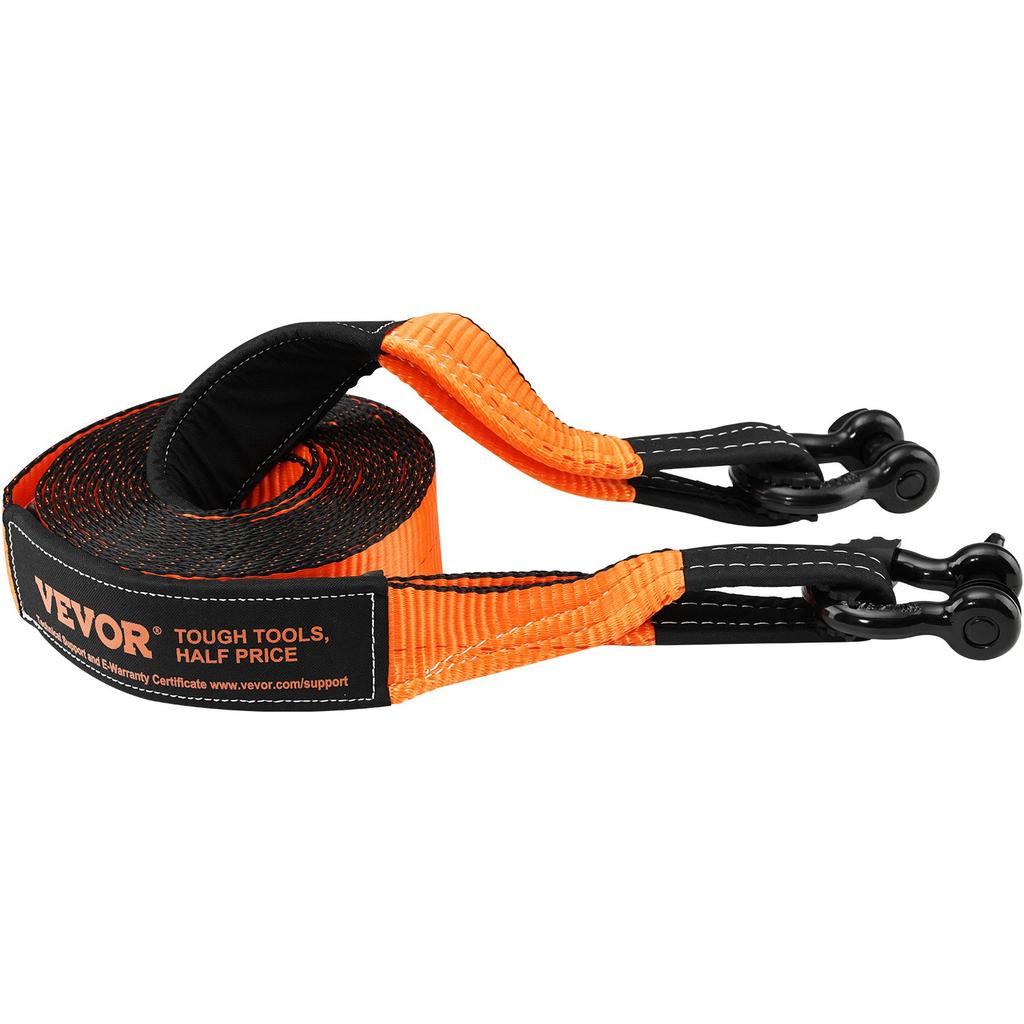 VEVOR Off-Road Recovery Kit, 3" x 30', Heavy Duty Winch Recovery Kit with 30,000 lbs Tow Strap, 44,092 lbs D-Ring Shackles
