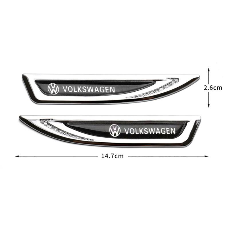 2PCS Car Side Door Body Fender Stickers Knife Badge For Volkswagen Golf 6 7 Passat Jetta B6 Touran MK5 Sticker SYSYZB-VWJD7