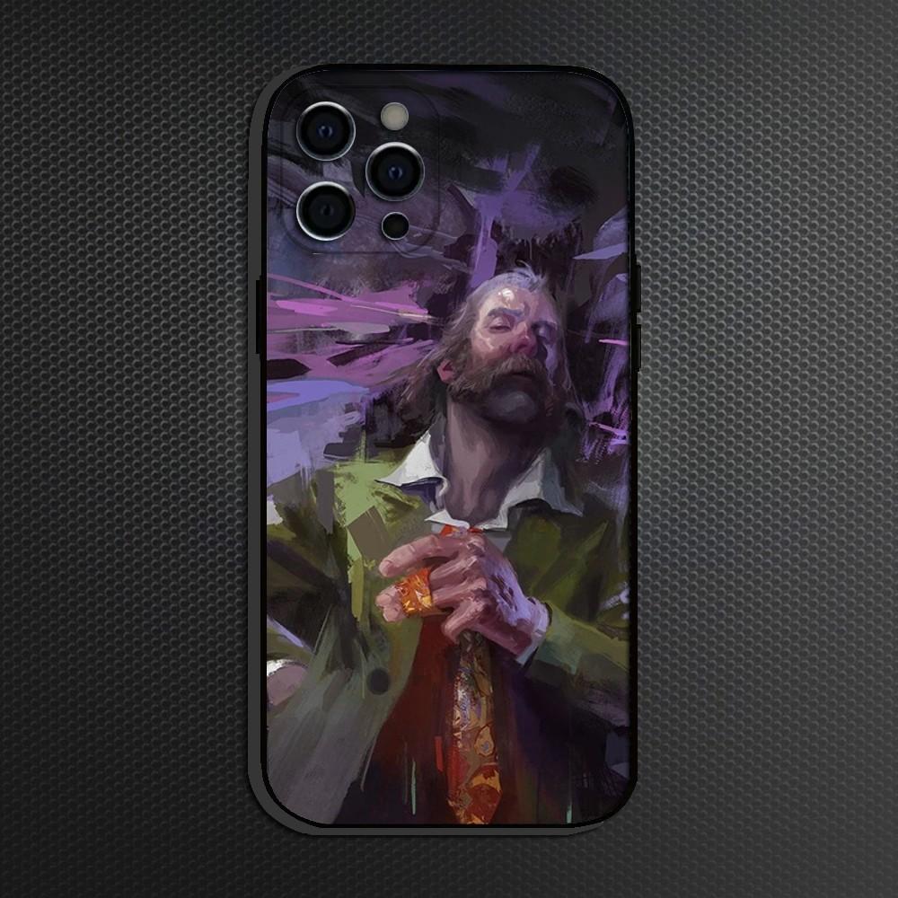 Чехол для телефона с игрой Disco Elysium для iPhone 16,15,14,13,12,11 Plus,Pro Max, Мягкий силиконовый черный чехол