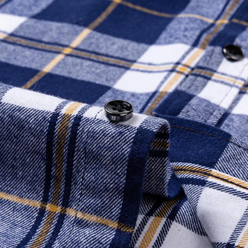 11XL / 160КГ Фланелевые рубашки мужские большого размера в клетку с длинным рукавом 100% хлопок клетчатые элегантные рубашки мужские повседневная одежда плюс оверсайз