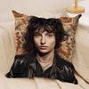 Actor FFinn WWolfhard Cushion Cover Silky Short Plush Invisible Zipper Dustproof Sofa Pillow Case for Home Decor