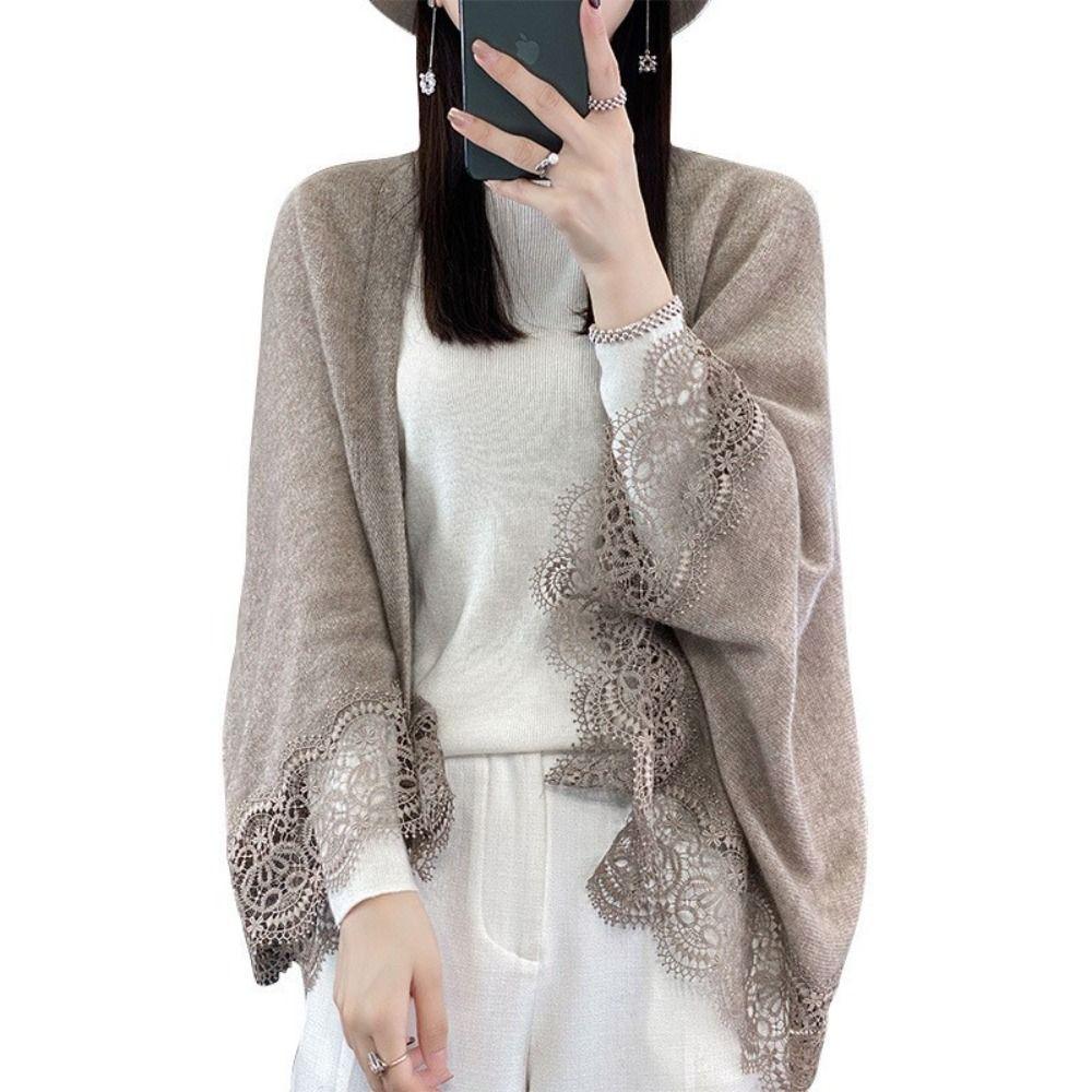 Women Lace Edge Scarf Skin Friendly Cloak Shawl Fashion Cardigan Top