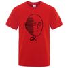 Summer One Punch Man Saitama Teacher Character Harajuku Man T-shirt Short-sleeved Anime Fashion Top