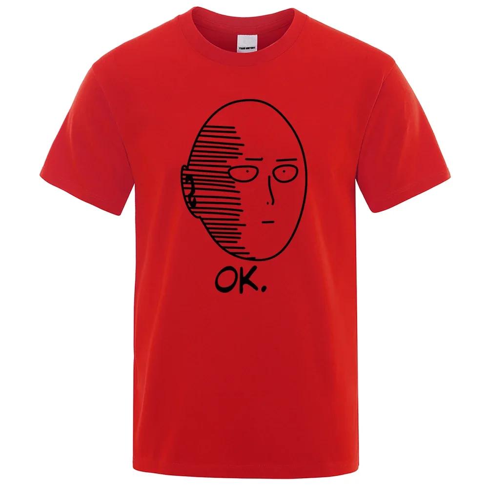 Summer One Punch Man Saitama Teacher Character Harajuku Man T-shirt Short-sleeved Anime Fashion Top