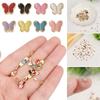 20pcs Accessories Craft Butterfly Pattern Decoration Clothing Sewing Buckle Mini Buttons DIY Doll Clothes Metal Buckles