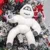 Abominable Snowman Christmas Tree Topper Plush Stuffed Snow Elf Christmas Tree Hugger with Star for Xmas Treetop Decoration