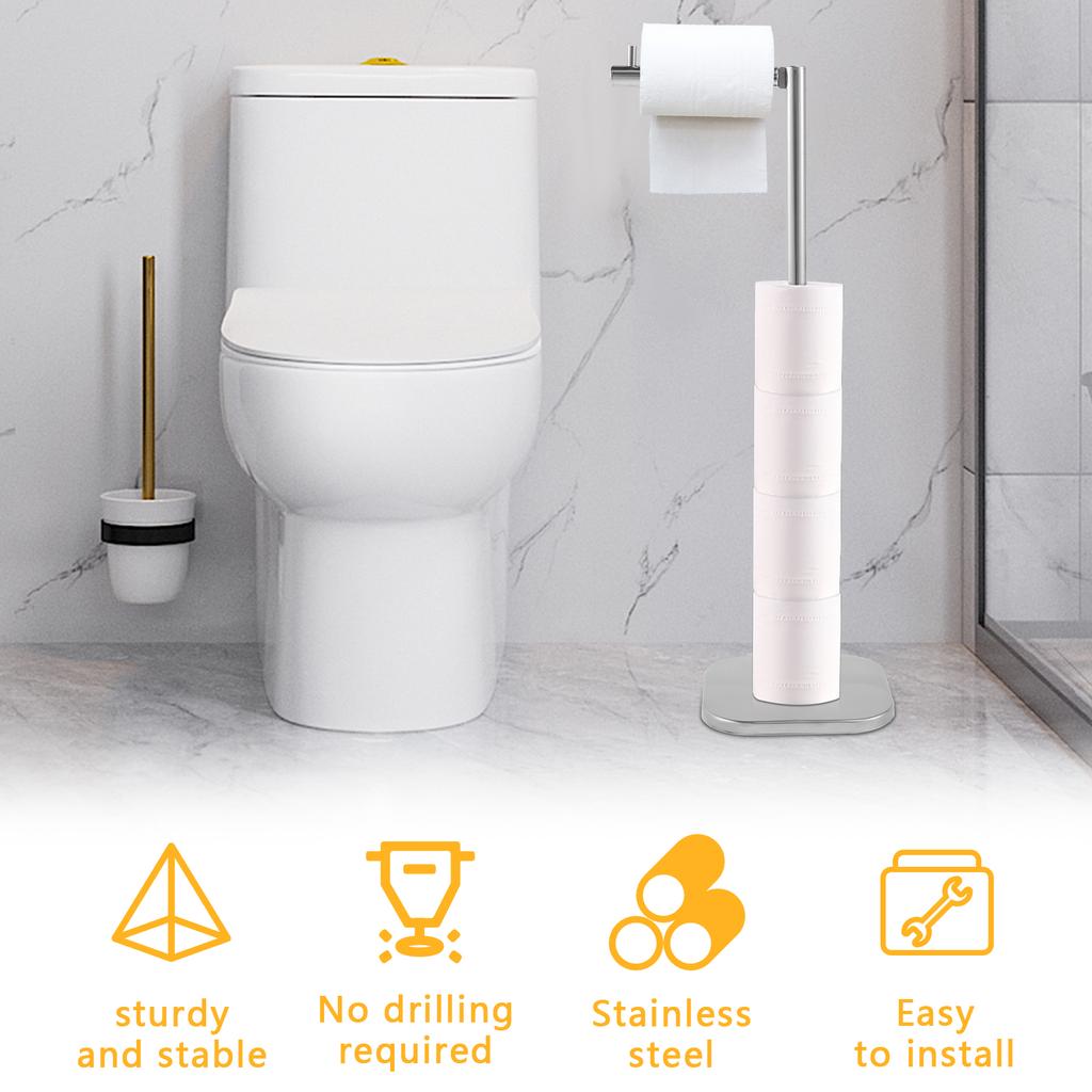 Напольные держатели для туалетной бумаги из нержавеющей стали, подставка для туалетной бумаги, нержавеющая подставка для рулона туалетной бумаги, для ванной комнаты