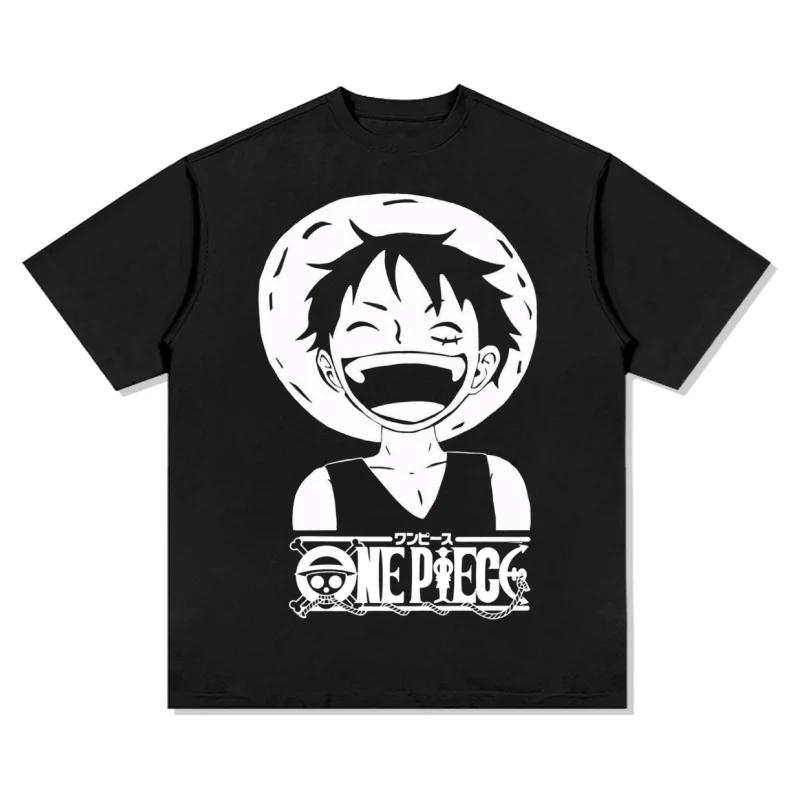 One Piece Luffy TShirt Men Women Punk 100 Cotton High Quality Graphic Print Comfortable Streetwear Short Sleeve Tee