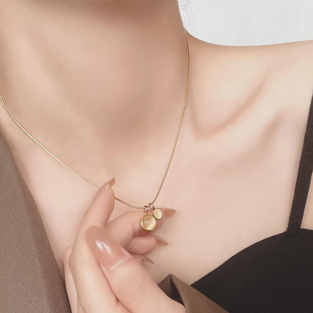 Женское роскошное титановое ожерелье «кошачий глаз» — элегантная, модная подвеска на любой случай